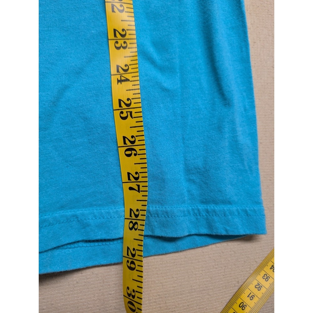 Simply Blessed Women's T Shirt size XL Turquoise With Purple Long Cotton Blend - Picture 3 of 4